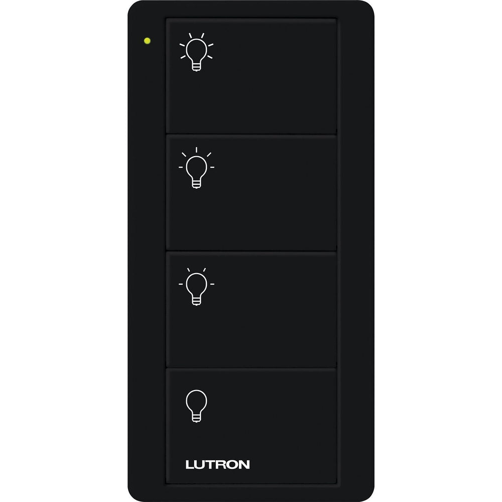 Lutron 4-Button, Scene Control, Pico Smart Remote, with Light Icons, PJ2-4B-BL-L31, Black