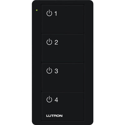 Lutron 4-Button, 4-Group Toggle, Pico Smart Remote, with Light Icons, PJ2-4B-GBL-L41, Black