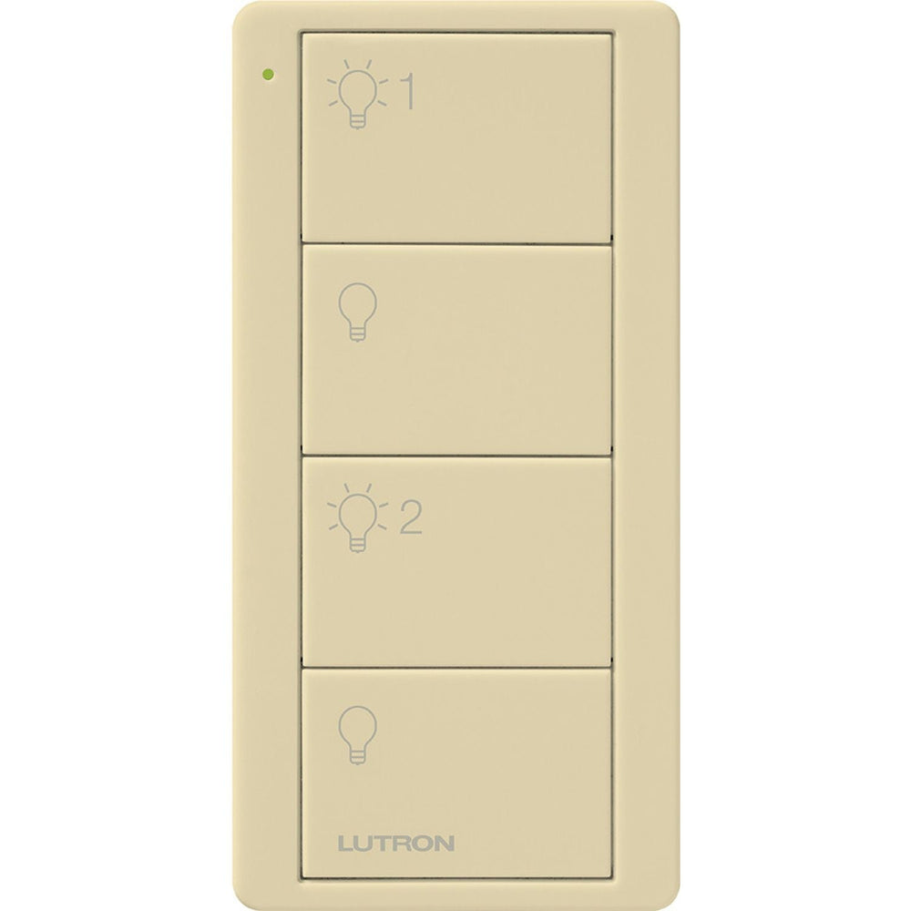 Lutron 4-Button, 2 Group Control, Pico Smart Remote, with Light Icons, PJ2-4B-GIV-L21, Ivory