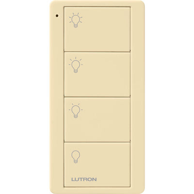 Lutron 4-Button, Scene Control, Pico Smart Remote, with Light Icons, PJ2-4B-IV-L31, Ivory