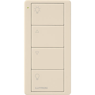 Lutron 4-Button Zone Control, Pico Smart Remote, with Light Icons, PJ2-4B-GLA-L01, Light Almond