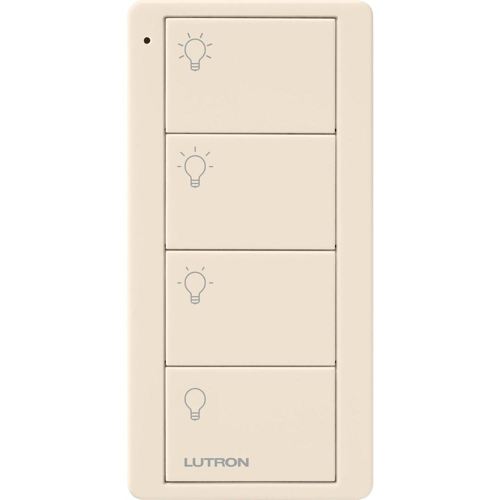 Lutron 4-Button, Scene Control, Pico Smart Remote, with Light Icons, PJ2-4B-LA-L31, Light Almond