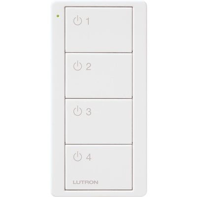 Lutron 4-Button, 4-Group Toggle, Pico Smart Remote, with Light Icons, PJ2-4B-GWH-L41, White