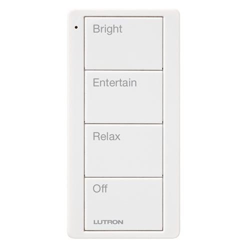 Lutron Pico PJ2-4B-GWH-P03 4-Button "Any Room" Scene Remote, Gloss White