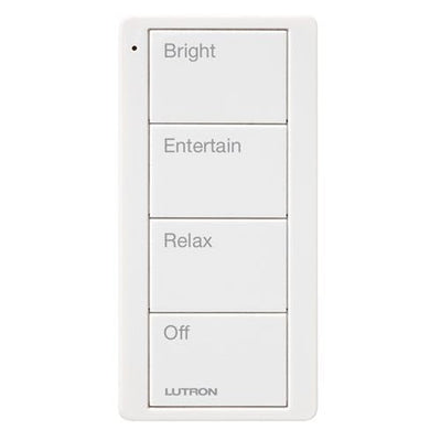 Lutron Pico PJ2-4B-GWH-P03 4-Button "Any Room" Scene Remote, Gloss White