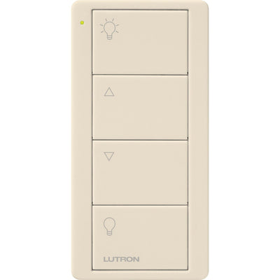 Lutron 4-Button Zone Control, Pico Smart Remote, with Light Icons, PJ2-4B-LA-L01, Light Almond