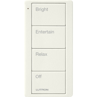 Lutron 4-Button, 4-Group Toggle, Pico Smart Remote, with Light Icons, PJ2-4B-TBI-L41, Biscuit