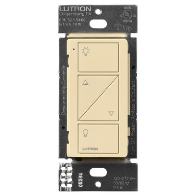 Lutron 2-Button with Raise/Lower, Pico Line-Powered Wireless Control, 120-277V Line Voltage, with Light Icons, PJL-2BRL-GIV-L01, Ivory