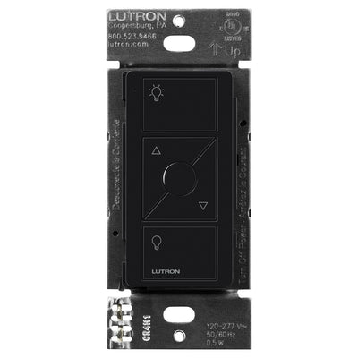 Lutron 3-Button with Raise/Lower and Preset, Pico Line-Powered Wireless Control, 120-277V Line Voltage, with Light Icons, PJL-3BRL-GBL-L01, Black