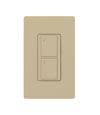 Lutron RF 2-Button On/Off Switch 5A Lighting/3A Fan, Clear Connect Type A, No Neutral Required, PD-5S-DV-IV, Ivory