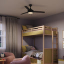 Progress P250124-31M-30 Nolyn 1 Light 52 inch Matte Black Ceiling Fan