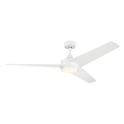 Progress Lighting P250128-28M-30 Velto 1 Light 60 inch Matte White Ceiling Fan