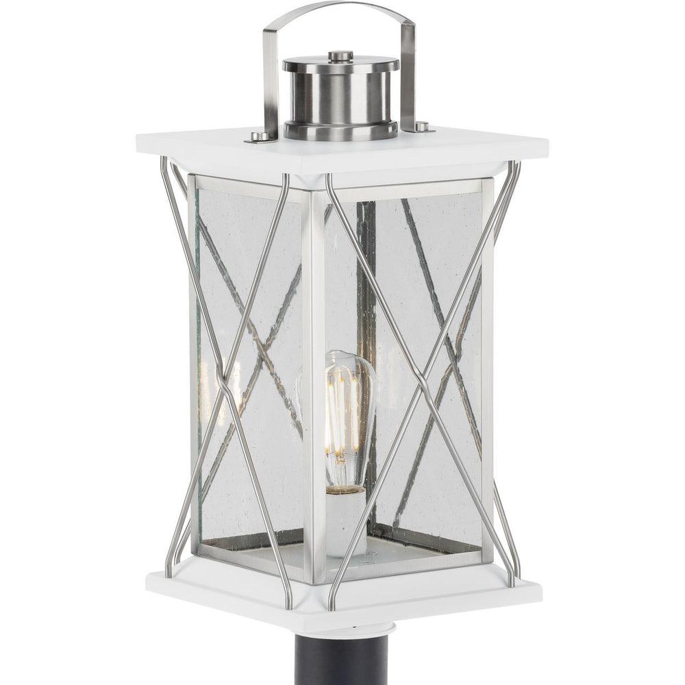Progress Lighting P540068-135 Barlowe 1 Light Stainless Steel Post Lantern