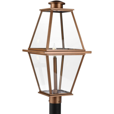 Progress Lighting P540107-169 Bradshaw 1 Light Antique Copper Post Lantern