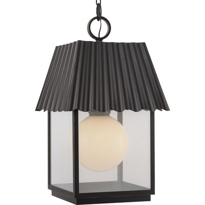 Progress Lighting P550117-108 Point Dume Hook Pond 1 Light Oil Rubbed Bronze Outdoor Hanging Lantern