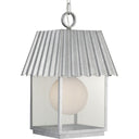 Progress P550117-141 Point Dume-Hook Pond 1 Light Galvanized Finish Hanging Lantern Ceiling Light