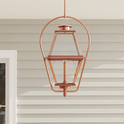 Progress Lighting P550138-169 Bradshaw 1 Light Antique Copper Hanging Lantern Ceiling Light