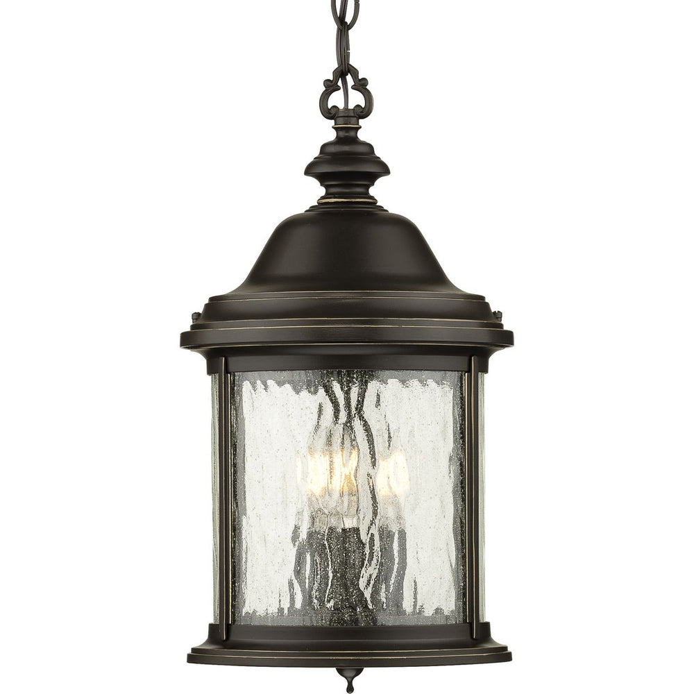 Progress Lighting P5550-20 Ashmore 3 Light Antique Bronze Outdoor Hanging Lantern
