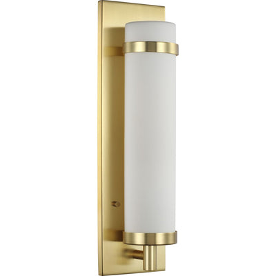 Progress Lighting P710088-012 Hartwick 1 Light Satin Brass Wall Sconce Wall Light