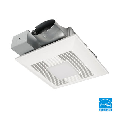 Panasonic FV-0810VSSL1 WhisperValue® DC Ventilation Fan/Light, Multi-Speed, Pick-A-Flow®, 50-80-100 CFM