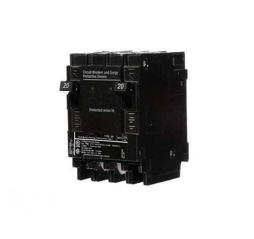 Siemens QSA2020SPD Two 20-Amp Single-Pole Type QP Surge Protection Circuit Breaker