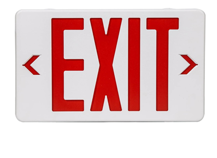 RY-EXS01-RED - Indoor LED Exit Sign 90 Min Battery Red Letters