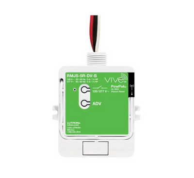 Lutron Vive PowPak Relay Module With Softswitch, 5A General Purpose, 120/277V, RMJS-5R-DV-B