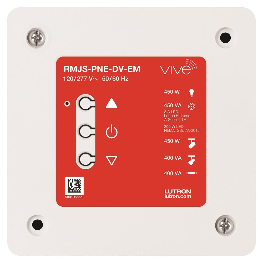 Lutron Vive PowPak Phase Select Dimming Module -Emergency, LED/ELV/MLV Loads,Forward/Reverse Phase,120/277V, Metal Junction Box Required, RMJS-PNE-DV