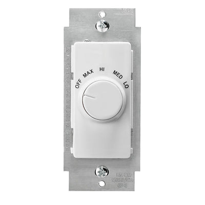 Leviton RTF01-10W 1.5 Amp, 120 Volt AC 60Hz, Single-Pole, IllumaTech Quiet Step Electro-Mechanical, Rotary Fan Speed