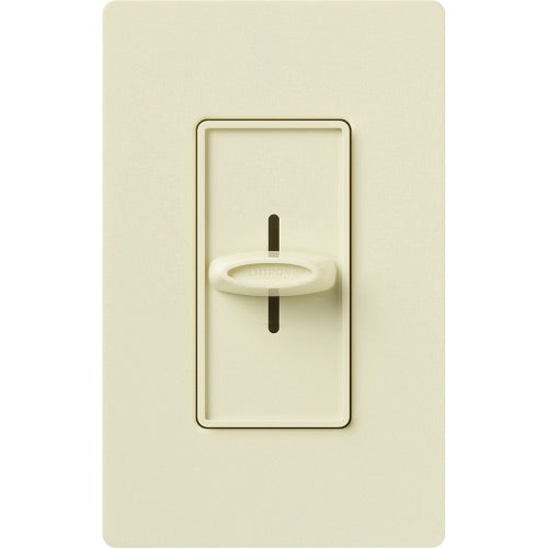 Lutron Skylark Slide-To-Off Dimmer, 1000W, Incandescent/Halogen Only, Single-Pole, 120V, S-1000-AL, Almond