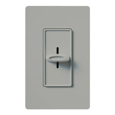 Lutron Skylark Slide-To-Off Dimmer, 1000W, Incandescent/Halogen Only, Single-Pole, 120V, S-1000-GR, Gray