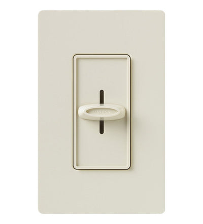 Lutron Skylark Slide-To-Off Dimmer, 1000W, Incandescent/Halogen Only, Single-Pole, 120V, S-1000-LA, Light Almond