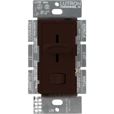 Lutron Skylark Preset Dimmer with On/Off Switch, 1000W, Incandescent/Halogen Only, Single-Pole, 120V, S-10P-BR, Brown
