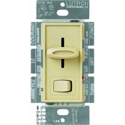 Lutron Skylark Preset Dimmer with On/Off Switch, 1000W, Incandescent/Halogen Only, Single-Pole, 120V, S-10PH-IV, Ivory