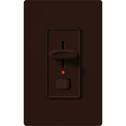 Lutron Skylark Preset Dimmer with On/Off Switch, 1000W, Incandescent/Halogen Only, Single-Pole, 120V, S-10PNL-BR, Brown