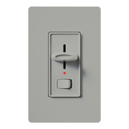 Lutron Skylark Preset Dimmer with On/Off Switch, 1000W, Incandescent/Halogen Only, Single-Pole, 120V, S-10PNL-GR, Gray