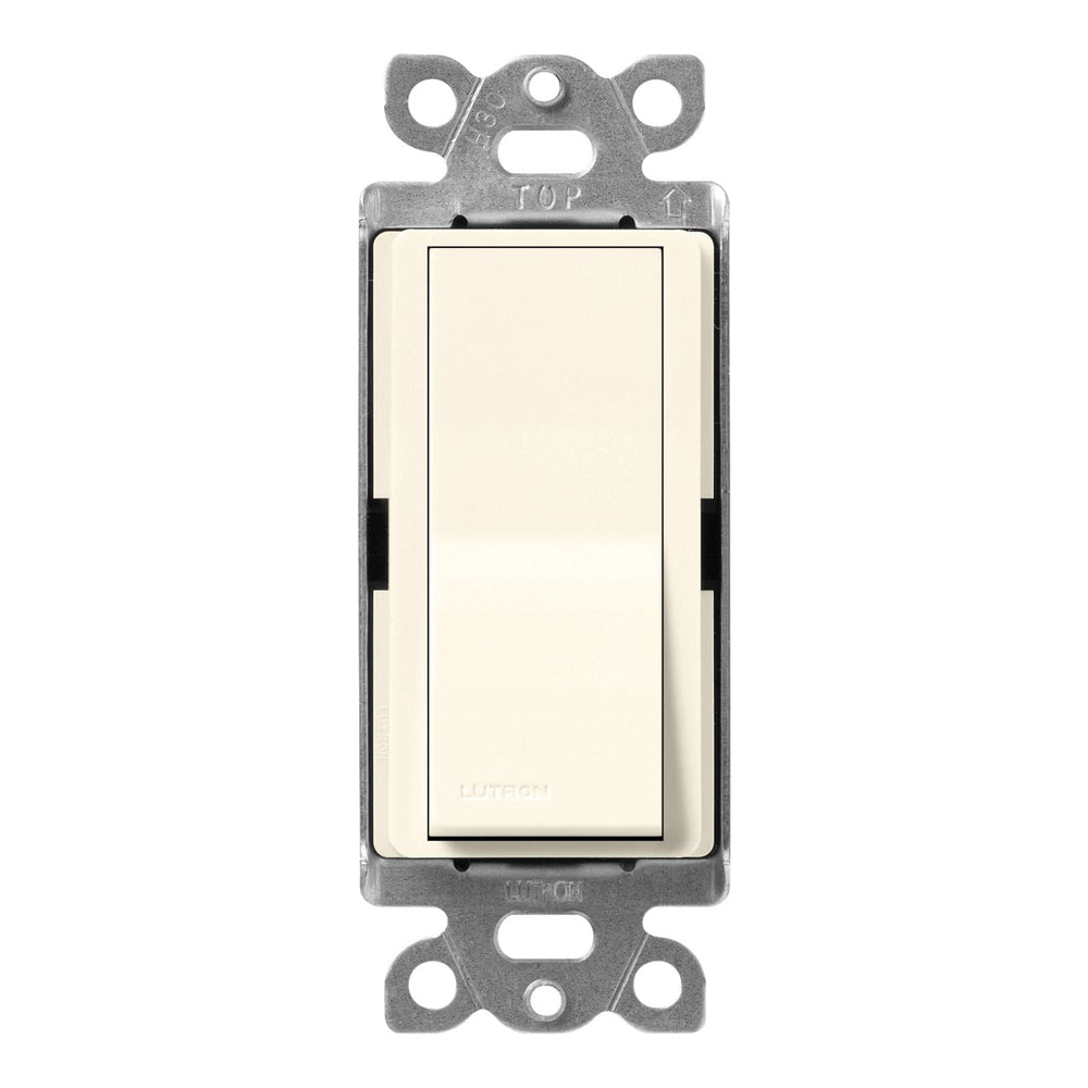 Lutron Claro Single Pole/3-Way, On/Off Rocker Switch, 15A, Satin Finish, SC-3PS-BI, Biscuit