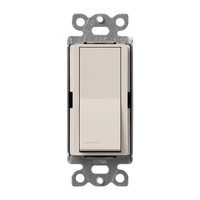Lutron Claro Single Pole/3-Way, On/Off Rocker Switch, 15A, Satin Finish, SC-3PS-TP, Taupe