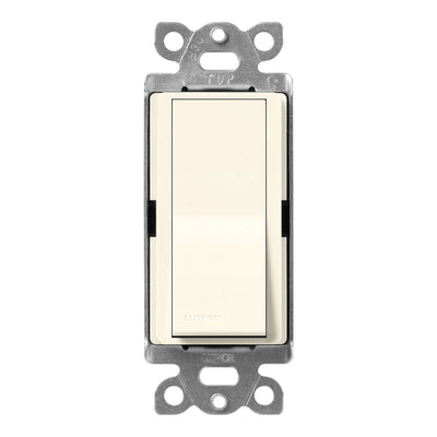 Lutron Claro 4-Way, On/Off Rocker Switch, 15A, Satin Finish, SC-4PS-BI, Biscuit