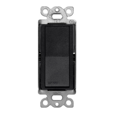 Lutron Claro 4-Way, On/Off Rocker Switch, 15A, Satin Finish, SC-4PS-MN, Midnight