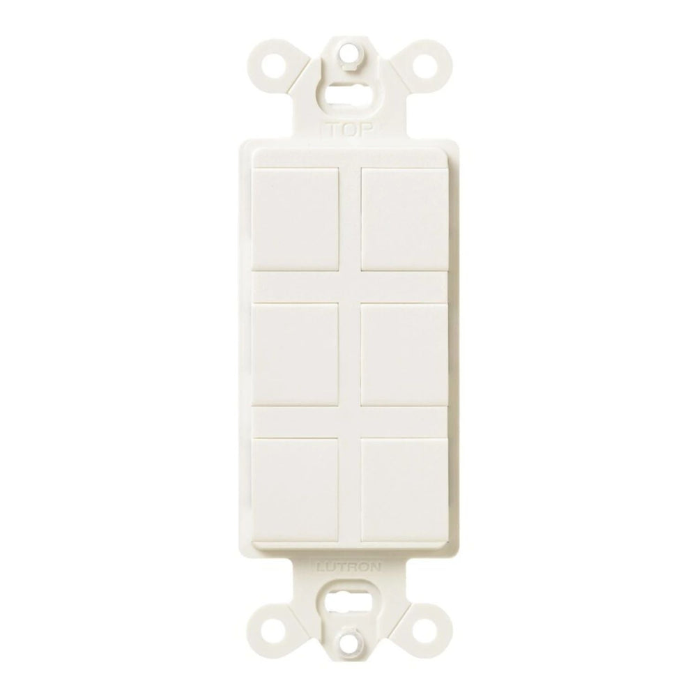 Lutron Claro 6-Port Frame, Field Customizable, Fits Decorator-Style Wall Plates, SC-6PF-BI, Biscuit