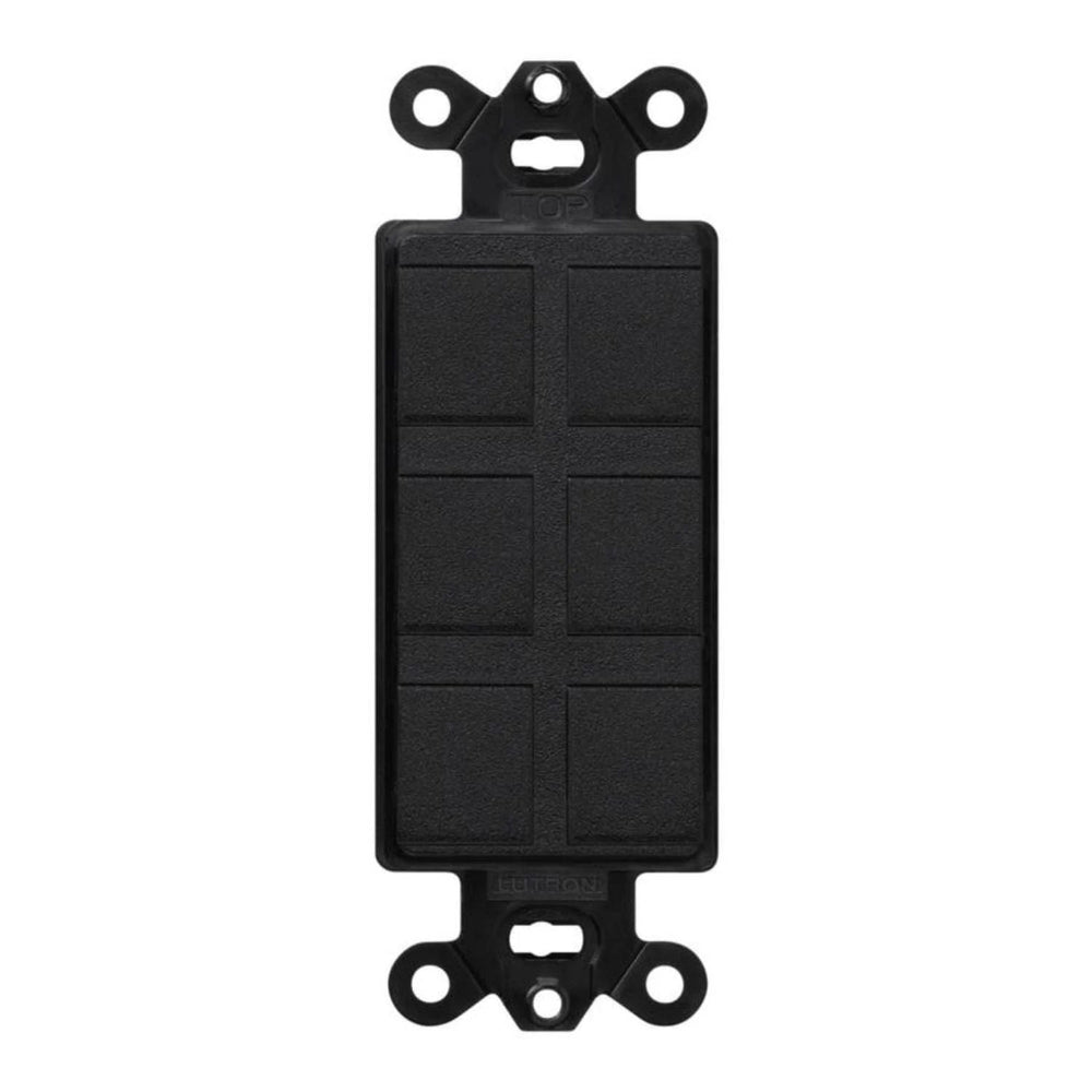 Lutron Claro 6-Port Frame, Field Customizable, Fits Decorator-Style Wall Plates, SC-6PF-MN, Midnight