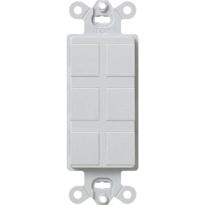 Lutron Claro 6-Port Frame, Field Customizable, Fits Decorator-Style Wall Plates, SC-6PF-PD, Palladium