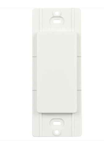 Lutron Blank Insert for Claro Wall Plates, Fits Decorator-Style Openings, SC-BI-GL, Glacier White