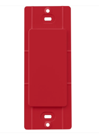 Lutron Blank Insert for Claro Wall Plates, Fits Decorator-Style Openings, SC-BI-SR, Signal Red