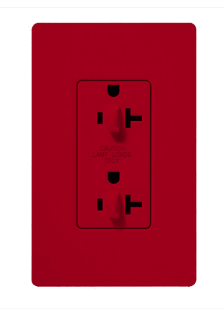 Lutron Claro 20A Dual Dimming, Tamper Resistant Duplex Receptacle, Decorator-Style Outlet, Satin Finish, SCR-20-DDTR-HT, Hot