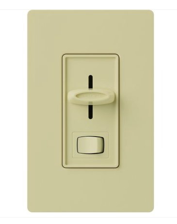 Lutron Skylark Dimmer Switch for Electronic Low-Voltage, 300W ELV, Single Pole/3-Way, Preset, Neutral Required, 120V, SELV-303P-IV, Ivory