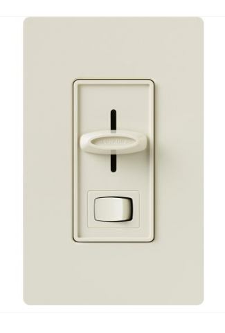 Lutron Skylark Dimmer Switch for Electronic Low-Voltage, 300W ELV, Single Pole/3-Way, Preset, Neutral Required, 120V, SELV-303P-LA, Light Almond