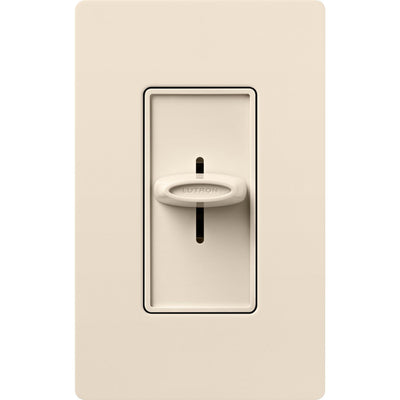 Lutron Skylark Quiet 3-Speed Fan Control, No Neutral Required, 1.5A 3-Speed Ceiling Fan, 120V, Single Pole/3-Way, SFSQ-F-LA, Light Almond