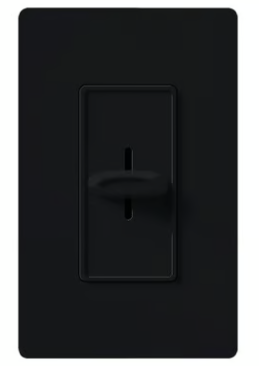 Lutron Skylark Quiet 3-Speed Fan Control, No Neutral Required, 1.5A 3-Speed Ceiling Fan, 120V, Single Pole/3-Way, SFSQ-FH-BL, Black